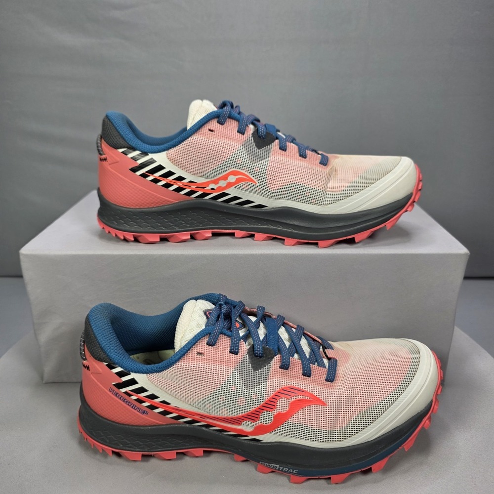 Saucony Peregrine 11 Womens Size 10.5 Pink White Athletic Running Shoes Sneakers
